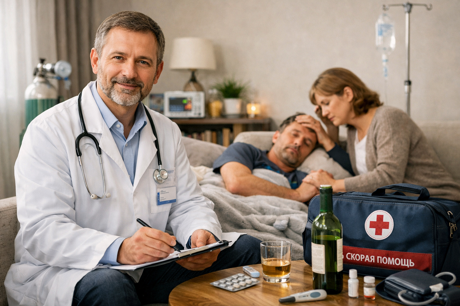 Противопоказания к выводу из запоя на дому: когда нужна скорая